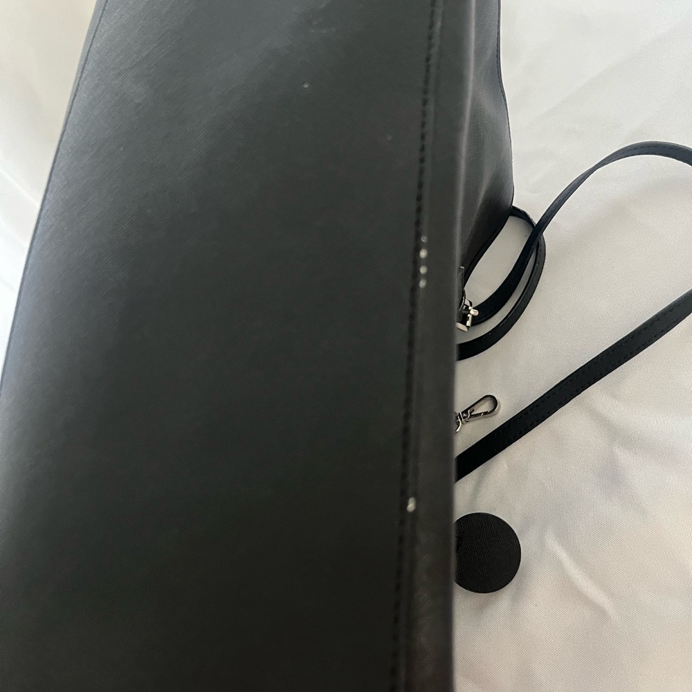 NWT Jet Set Travel Multifunction Saffiano Leather Tote, Black - Picture 10 of 12